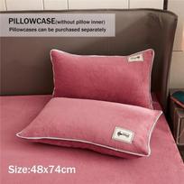 Milk Velvet Super Minkštas paklodės flanelinis elastinės juostos čiužinio užvalkalas patalynės užvalkalas Čiužinio užvalkalas Only 2 pcs Pillowcase mėlyna
