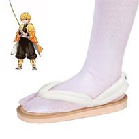 Anime Demon Slayer Cosplay Batai Kimetsu No Yaiba Kamado Tanjirou Klumpės Sandalai Kamado Nezuko Geta Kochou Shinobu Flip Flops 44-45 balta