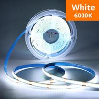 24V COB LED juostinė lemputė 320LED/M didelio tankio lanksti LED juosta linijinė RA90 pritemdoma naudojant RF nuotolinio valdymo pultą 1M