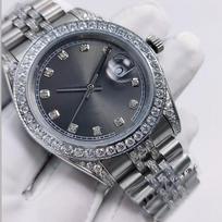 41 mm prabangus automatinis mechaninis vyriškas laikrodis su safyro kristalu ir nerūdijančio plieno deimantiniu dirželiu