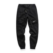 Camo Joggers vyriškos krovininės kelnės Vyriškos karinės juodos/kamufliažinės grynos medvilnės vyriškos kelnės su kišenėmis 40 juoda