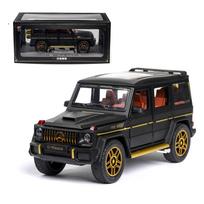 1/24 mastelio Benz G63 AMG modelio automobilis, cinko lydinio, ištraukiamas atgal Žaislinis automobilis su garsu ir šviesa, skirta vaikams berniukui, mergaitei 1/24-22x9.5x9.5cm matinė juoda spalva