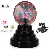 3 colių USB magija elektrostatinė jonų rutulinė lemputė žaibo rutulinė nakties šviesa atmosferos šviesa
