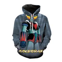 Nauji Goldorak džemperiai su gobtuvu UFO Robotas 3D spausdinimo megztinis Anime Grendizer Džemperis su gobtuvu Vyrams Moterims Madingi Streetwear Harajuku Vaikams Berniukų Drabužiai XL