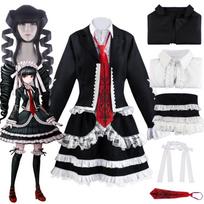 Anime Danganronpa Celestia Ludenberg Yasuhiro Taeko Cosplay kostiumas Perukas su suknele Įskaitant marškinius Kaklaraištį Kojines Aprangą Helovinas L-(Costume+Wig)
