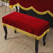 „Tassel Velvet“ fortepijono išmatų dangtelis Pusiau dulkėms atsparūs dangteliai Apsauginis dangtelis 60*40cm raudona