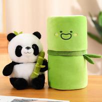 Emoin Panda įdaryti gyvūnai Pandos bambuko pliušinis žaislas 11,8 colio bambuko vamzdis Panda pagalvė įdaryti Panda Bear pliušeliai Panda Lėlės Dovanos berniukams Mergaitei 30cm(0.45kg)