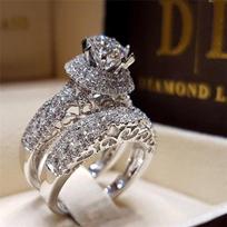 925 sidabro 1 karatų deimantinis žiedas moterims Vestuvių Anillos brangakmenių tvirtinimo papuošalai S925 S925 papuošalų žiedų dėžutė 6 sidabras