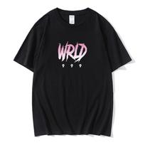Hip Hop Singer Respect Juice WRLD Spausdinti marškinėliai Vyriški gatvės drabužiai Swag Fashion Unisex Tops Reperio gerbėjų klubas Vyriški Harajuku marškinėliai L white