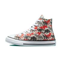Converse Chuck Taylor All Star High GS Dino Daze - Pelės Spalvos Vaikų Sportbačiai Pilki Mason Poppy-Glow 671598F 34