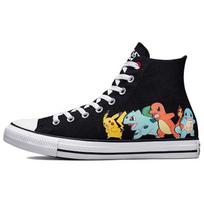 Pokemon x Converse Chuck Taylor All Star High Pirmieji Partneriai Unisex Kedai Juodi Daugiaspalviai Balti A01089C 35 black