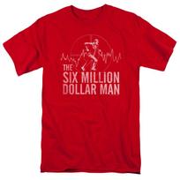 The Six Million Dollar Man Target TV Show Tee Red Unisex T-shirt S