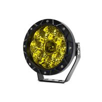 LED darbinis žibintas 6000K 200W 7 colių automobilio apvalus darbinis žibintas IP68 vandeniui atsparus taškinis žibintas, skirtas yellow light-5inch juoda