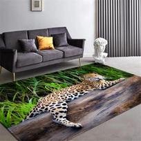 Leopard Tiger Lion Cat neslystantys kilimėliai Dideli kilimėliai svetainei Patogūs kilimai Minkšti grindų kilimėliai miegamajam 80x120cm