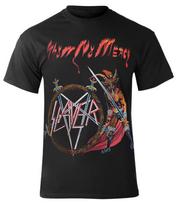 Slayer Show No Mercy Sarcofago Vulcano Holocausto Unisex marškinėliai S