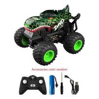 4WD RC automobilis su LED lemputėmis 2.4G radijo nuotolinio valdymo automobiliai, visureigio valdymo sunkvežimiai berniukų žaislai vaikams žalia