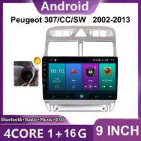 2 DIN automobilinis radijas Android GPS navigacijos grotuvas skirtas Peugeot 307 307CC 307SW 2002-2013 Multimedia Stereo WiFi Video Carplay 2+32GB 1+16GB,A