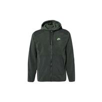 Nike Sportswear Essentials+ Siuvinėto logotipo veliūrinis su gobtuvu švarkas vyriškas Viršutinis drabužis Žalias DD4883-355 XL