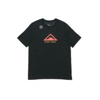 Nike Dri-FIT Trail Grafinis Logotipas Bėgimo Marškinėliai Vyriški Viršutiniai Drabužiai Juodi CT3858-010 L gray