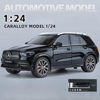 1/24 mastelio Benz GLE 350 lydinio automobilio modelis, šviesos ir garso efektai, liejami automobiliniai žaislai berniukams gimtadienio dovanos, vaikų žaislai, automobilių kolekcija 1/24-Size:20.5*8.5*7.5cm juoda