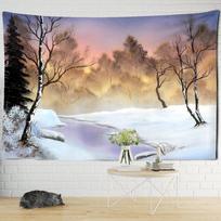 Aliejinė tapyba Miško gobelenas Pakabinamas ant sienos 3D spausdinimas Poliesterio fonas Gamtos peizažas Bohemiškas namų dekoras 95x70cm