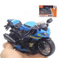 1/14 žaislinis motociklas - Atitraukiamas žaislinis automobilis su garsu ir šviesa, Žaisliniai motociklai berniukams, Žaislai berniukams nuo 3 iki 9 metų 1/14-Size:12*7*8cm mėlyna