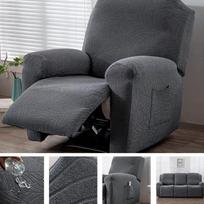 Vandeniui atsparus atlošiamos sofos užvalkalas, pigus, speciali kaina, elastingas, „Ralax Lazy Boy“ tamprus, spandeksas, vienspalvis, fotelis sofai. 1 Seater(4pcs)