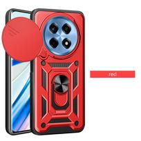 Armor Case for OnePlus 12 One Plus 12R 11 11R Cover Lens Protection with Ring Magnetic Holder Business Full Protection Cover For OnePlus 11R raudona