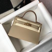 Naujas natūralios odos antrosios kartos krepšys Mini krepšys delno raštu Karvės odos, vieno peties moteriškas krepšys, klasikinis madingas ir universalus 19cm+box with silk scarf pilka spalva