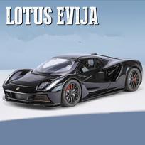 1/24 Lotus EVIJA lydinio grynai elektrinis sportinio automobilio modelis lietas metalas trasos lenktyninis automobilis transporto priemonės modelis garsas ir šviesa vaikiškas žaislas dovana juoda