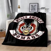 Hells angels logotipas Spausdinta antklodė Vaikams Šilta antklodė Flanelė Minkšta Patogi Antklodė Namų Kelionių Antklodė Gimtadienio dovana 30x40in