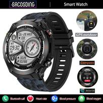 SACOSDING išmanusis laikrodis GPS sportinis kompasas lauke 1ATM vandeniui atsparus laikrodis 1,45 colio AMOLED Bluetooth 5.2 Call Voice Assistant išmanusis laikrodis
