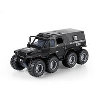 1/24 Avtoros Shaman 8x8 visureigis Off Road automobilio modelis Kolekciniai metaliniai žaisliniai transporto priemonės SUV Automobilio žaislai Dovana Metalinis mini automobilis juoda