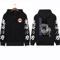 Anime Demon Slayer Iguro Obanai Užtraukiamas gobtuvas Harajuku Manga Grafinis Hip Hop Y2k Ruduo Žiema Vyrai Moterys Didelis Dydis Užtraukiamas Gobtuvas S