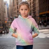 Mergaitei Drabužiai Rainbow Friends Spausdinti Gobtuvai Rudens Vaikų Drabužiai Ilgomis Rankovėmis Madingi Viršutiniai Drabužiai Vaikams Drabužiai Vaikui Berniukui Drabužiai 100CM
