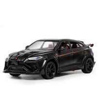 1/24 Lamborghini URUS Bison Mansory SUV Lydinio Modelis Automobilis Žaislas Diecasts Metalo Liejinys Garsas ir Šviesa Automobilio Žaislai Vaikams Transporto priemonė juoda