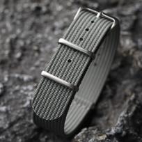 Naujas rifliuotas nailoninis laikrodžio dirželis, nailoninis laikrodžio dirželis 18 mm 20 mm 22 mm, laikrodžio dirželio priedai kariniams laikrodžiams, apyrankės 20mm pilka