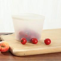 Sustorėjęs šviežumą išlaikantis silikoninis maisto laikymo maišelis, trijų spalvų, dvigubo užsegimo užtrauktukas, daugkartinio naudojimo Zip lock maišelis, virtuvės maisto organizatorius 500ml
