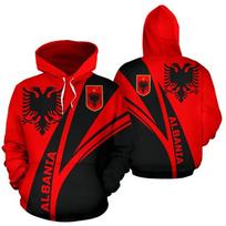 Albanijos Vėliavos Žemėlapio Grafikos Megztiniai Naujiena Su Gobtuvu ir Sportinio Kostiumo Mados Sportiniai Megztiniai Su Vėliava 3D Spausdinti Vyrams Viršutiniai Drabužiai S
