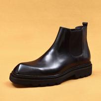 „Chelsea Boots“ vyriški batai su platforma Britanijos trumpi batai natūralios odos karvės vidiniai specialios formos apatiniai aukšti batai 37 juoda
