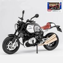 1/12 BMW R NINE T Lydinio Retro Sportinis Motociklo Modelis Diecast Metalinis Gatvės Lenktynių Motociklo Modelis Garsas ir Šviesa Vaikų Žaislas Dovana 1/12-Size:17.5*7*11cm juoda