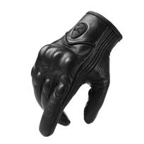 Unisex retro Harley motociklo pirštinės su jutikliniu ekranu – šiluma ir apsauga visiems sezonams XL juoda