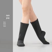 Moteriški aksominiu pamušalu šildantys baleto batai - Žieminiai šokio batai su minkštu padu Size 38-39 tamsiai pilka spalva