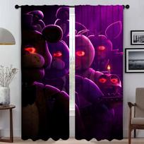 Five Nights At Freddy's Tule miegamajam Modernios svetainės užuolaidos 2 vnt. langų užuolaidų užuolaidėlės Helovino dekoracija Kamera W50xH70cmx2pcs-CL