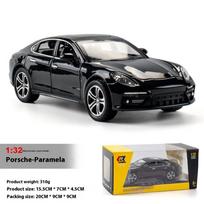 1/32 Porsche Panamera Lydinio Automobilio Modelis Diecast Garsas ir Šviesa Automobilio Žaislas Kompiuterio Darbalaukio Dekoratyviniai Papuošalai Kolekcija Dovanų Dėžutė juoda