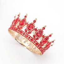 Baroko stiliaus nuotakos apvalios karūnos galvos apdangalai „Water Drop Diamond“ konkurso karūna „Vintage Queen Show Crown“