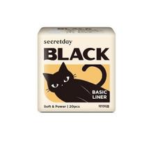 Secret Day Black higieniniai paketai 9 rūšių, pasirinkite 1 (mažas/vidutinis/didelis/naktinis/nešiojamas naktinis/įklotas) Panty Liner 20P