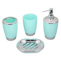 4Pcs/Set Mouthwash Cup Bathroom Kit Toothbrush Cup with Toothpaste Position Lotion Bottle Soap žalia