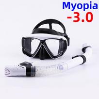 Optical Myopia Snorkel Set Diving Mask Nearsighted Swimming Goggles Short Sighted Panoramic Wide View Adults Youth -1.0To-6.0 CHINA