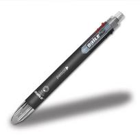 MROOFUL 6 viename daugiaspalvis tušinukas, 5 spalvų tušinukas 1 automatinis pieštukas 14.8cm juoda